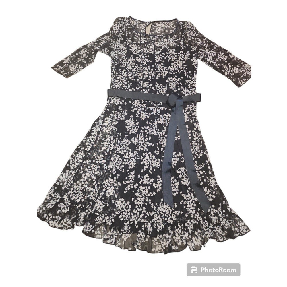 Jessica Howard Women's Printed Round-Neck Plus Floral Dress Size 16W - Picture 12 of 12